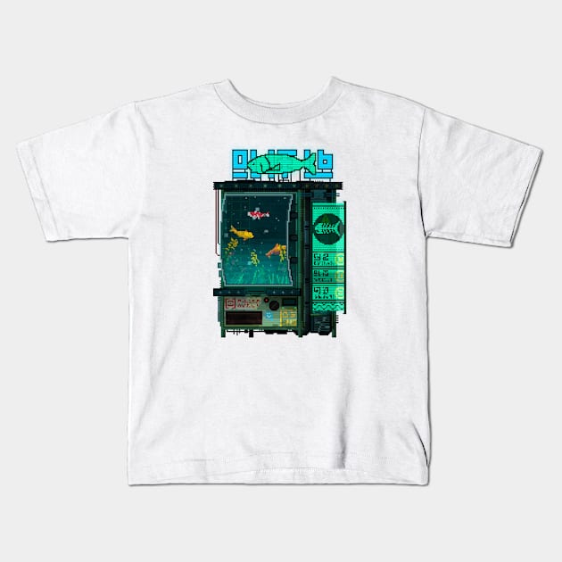 Cyberpunk Koi Machine Kids T-Shirt by seppuku_doge